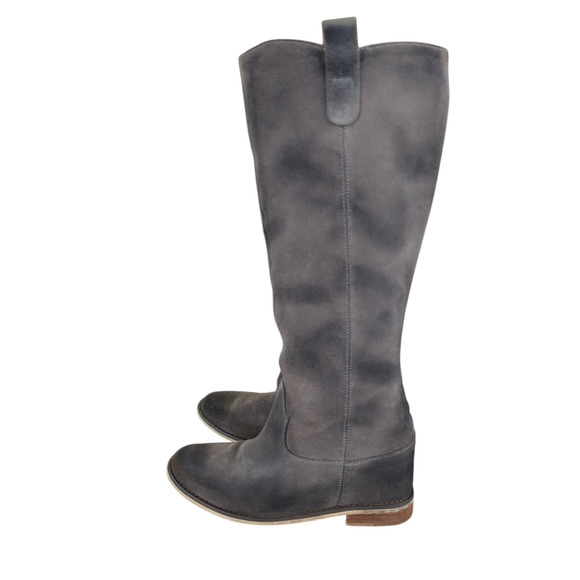 Isabel Marant Suede Leather‎ Riding Boots EU Size 37 Gray US Women's 6.5 - Picture 1 of 8